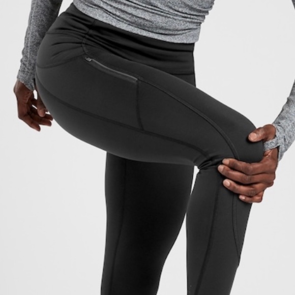 Athleta Pants - Athleta Rainier Tight in Plush SuperSonic in Black